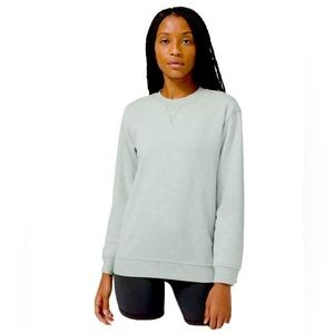 Lululemon All Yours Crew cotton terry sweatshirt in heather island mist